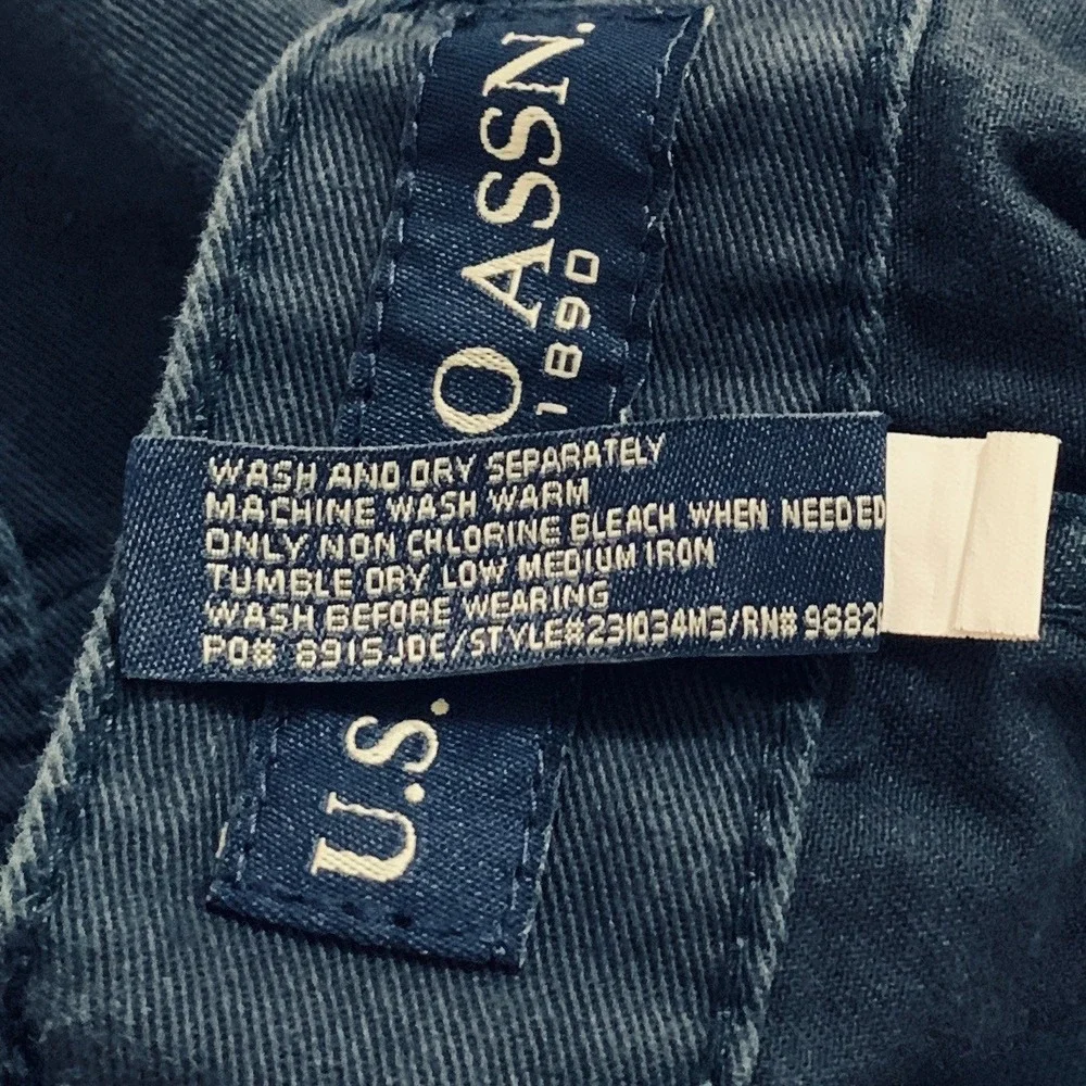U.S. Polo Assn. Cargo Shorts Men's Size 52 Navy Blue 100%‎ Cotton 11